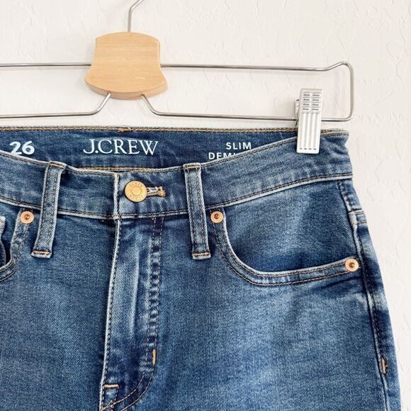 NEW J. Crew High-rise slim demi-boot jean in Surf wash Size 26 - Picture 6 of 16